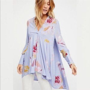 FREE PEOPLE Field of Butterflies Long sleeve flowy tunic